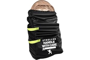 Guiseapue Stroller Bag for Airplane: Christmas White Elephant Gifts for Adults, Stroller Cover for Airplane Travel, 46" H x 21" W x 13" D, Stroller Travel Bag for Single, Double, Jogging Stroller