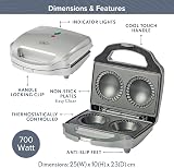 Quest Double Deep Fill Pie Maker 700W Non-Stick 9cm Crimping Edge Cutter view 7