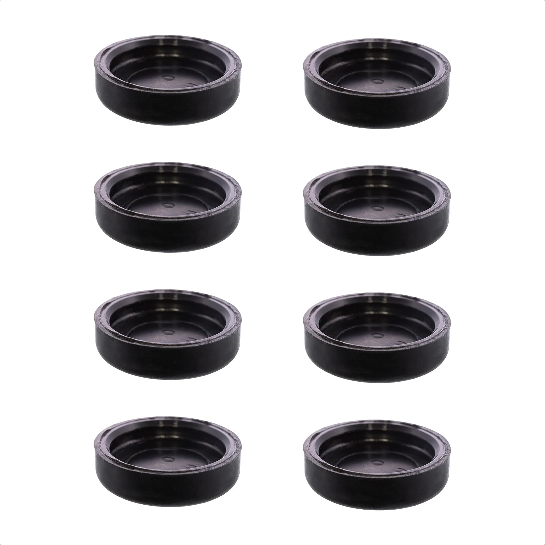 WAGNER QuickClick® Plastic glides furniture glides chair glides replacement I 8pcs. set glides exchangeable - plastic BLACK - diameter Ø 17 mm - for base Ø 17 mm - Made in Germany - 15810000
