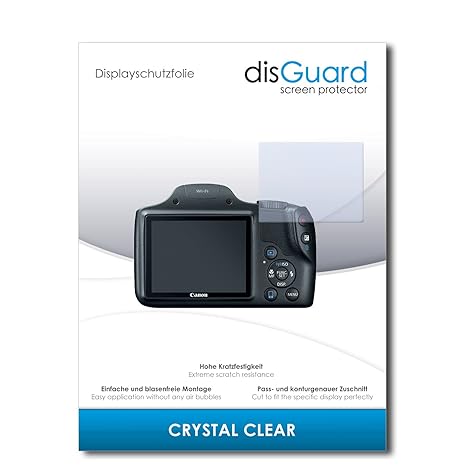 disGuard® Displayschutzfolie [Crystal Clear] kompatibel mit Canon PowerShot SX530 HS [4 Stück] Kristallklar, Transparent, Uns