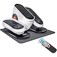 Under Desk Elliptical Exercise Machines, Quiet Electric Seated Ellipse Leg Exerciser for Seniors Adults, Compact Portable Foot Pedal Training Equipment with Remote Control for Home Office