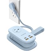 ORICO 65W GaN Travel Power Strip with Flat Plug and 4FT Extension Cord | 7-in-1 Charging Ports (3 AC Outlets/2 USB-A/2 USB-C), Fast Charger for MacBook Pro/Air, iPad Pro, iPhone 17/16/15- AP3