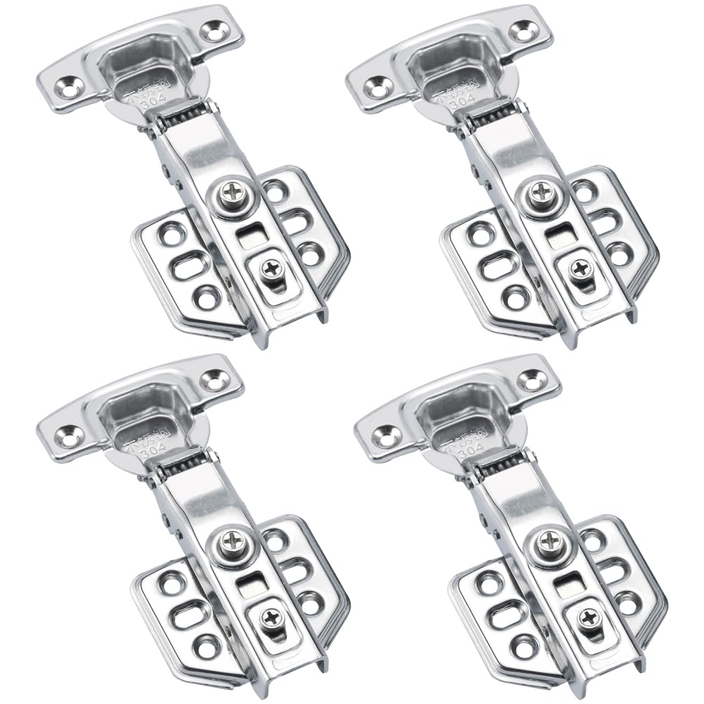 anchak 4 x 110 Degree Concealed Hinge Corner Stop Rustproof Cabinet Hinge Automatic Closing Automatic Hinge Damping Hinges for Kitchen Cabinet Wardrobe Cabinet Door Furniture - Corner Stop