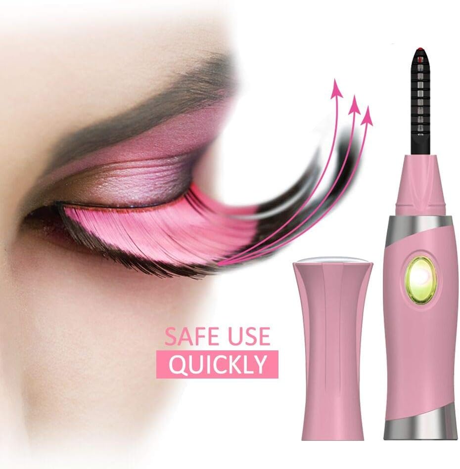 Heated Eyelash Curler with Comb Design Lash Curler Rechargeable Electric Eyelash Curler