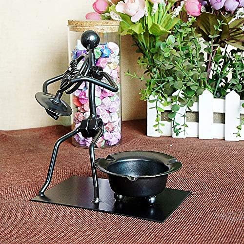 Music Iron Man Metal Ashtray, Sending Fashion Creative Gifts, Household Cigar Ashtray Outdoor Household Coffee Table Desk Window Decoration, 2 Pack
