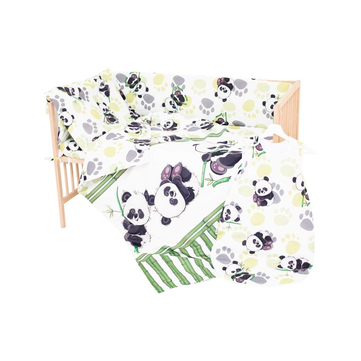 Pour Lit 1x60 Cm Bambou Panda Patichou Tour De Lit Bebe 180x40 Cm Tours De Lit Bebe Puericulture