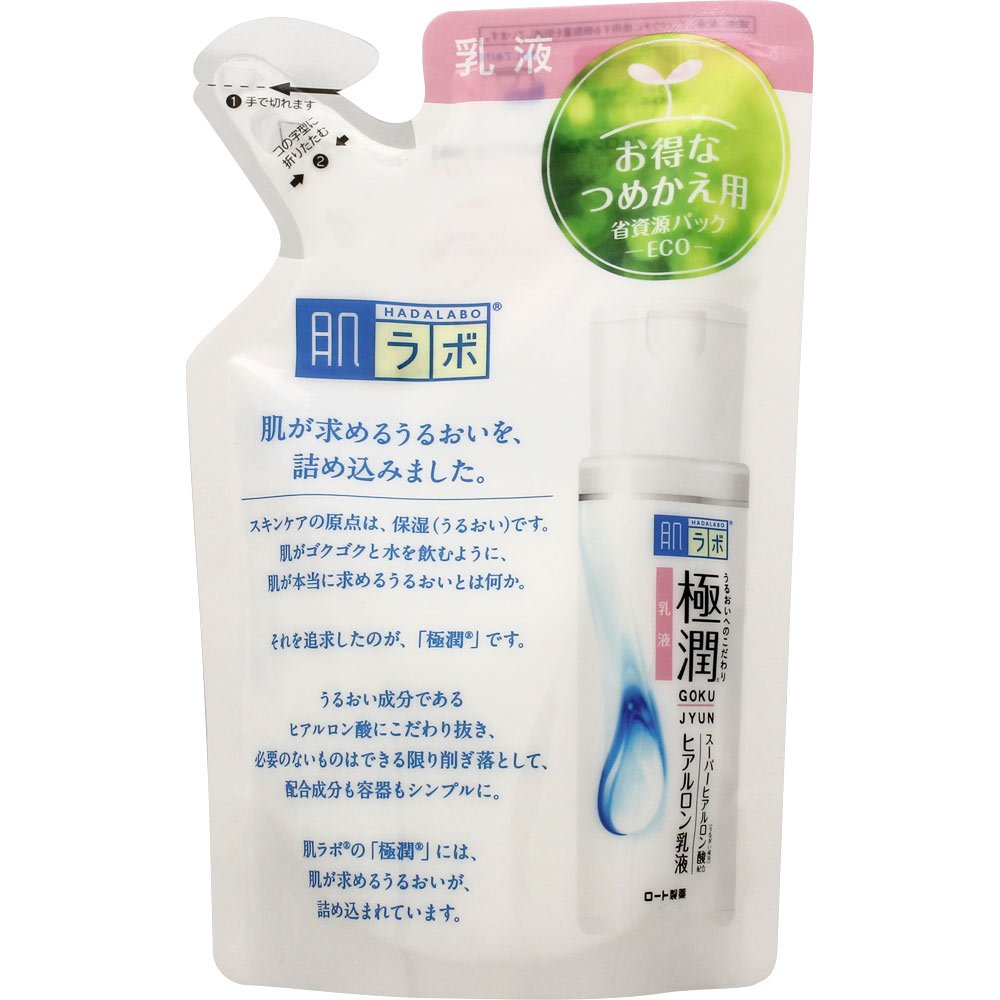 Rohto Hada-Labo Goku-jun Hyaluronic Milky Lotion Refill 140ml / 4.7 floz. (Japan Import)