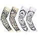 RoryTory Cooling Arm Elbow Compression Sleeve Sun Guard Tattoo Sleeves Cover Up - for Outdoor Cycling Golfing Basketball Baseball Tennis Soccer Lymphedema - 2 Pairs White/Tan Lotus, Medium