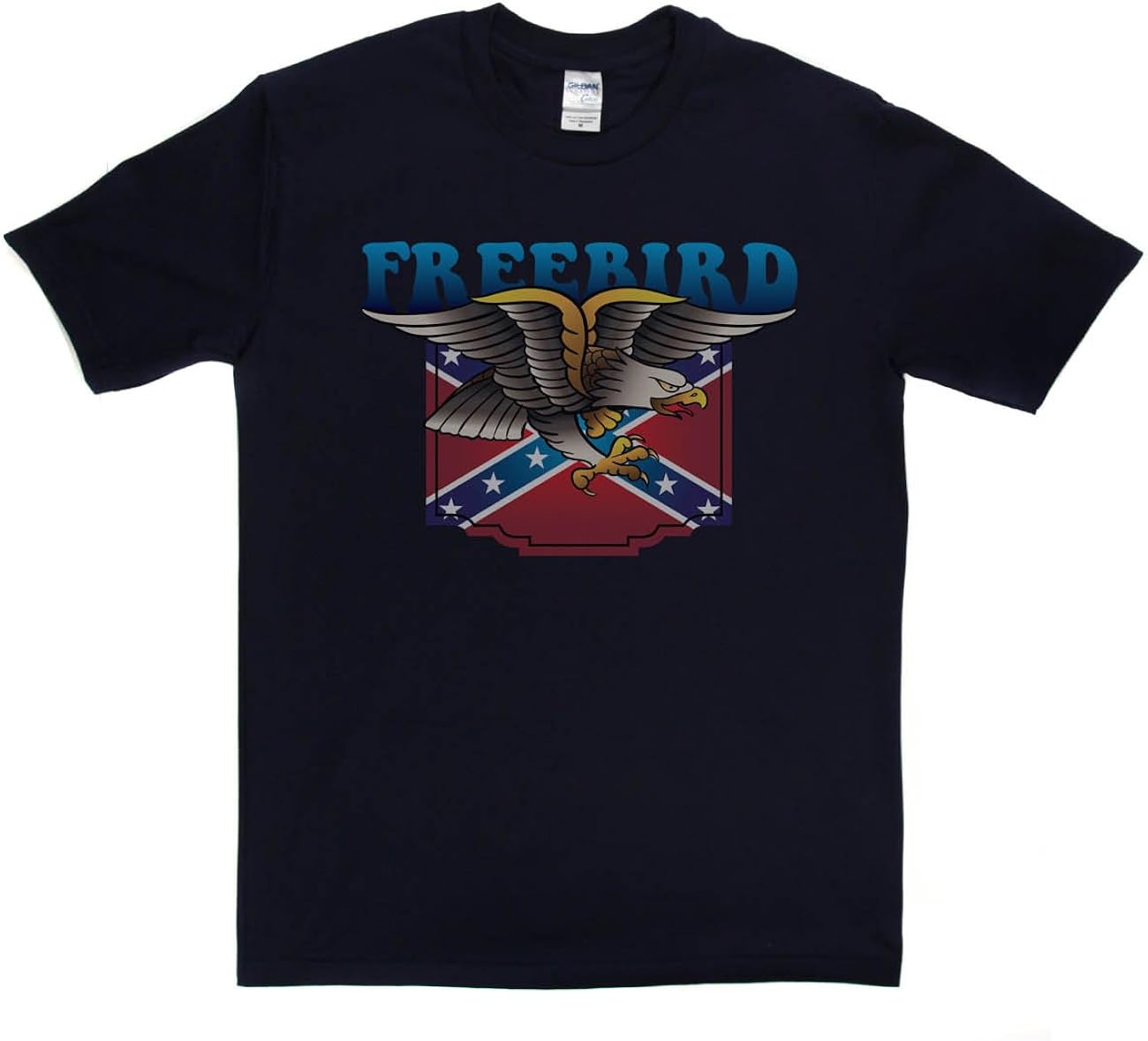 Freebird Tshirt (navy/print large) Amazon.co.uk Clothing