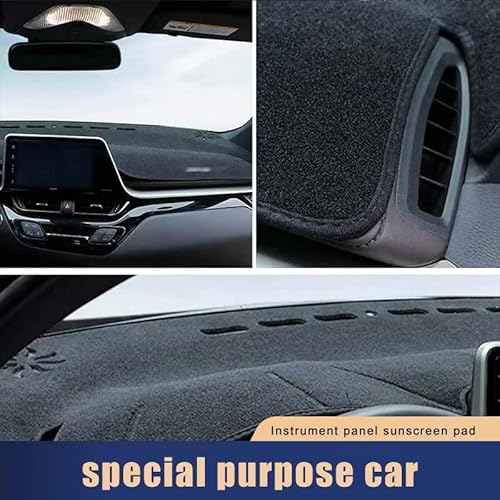Black Dashboard Cover Dashmat Dash Anti-Sun Mat Pad For