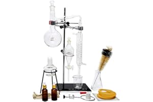 AIMEE_JL Labware Set 500ml Essential Oil Extraction Distillation Apparatus Water Distiller Purifier Glassware Kits Hydrosol, Home Distillation kit
