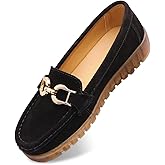 unsylvion Women's Loafers for Work,Slip Resistant Comfortable Suede,Stylish Business Casual Footwear for Office,Non Slip Work & Corporate Girly Shoes,Wide Width Available