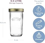 Kilner Wide Mouth Preserve Jar 0.5L Glass Storage Vacuum Seal Lid view 3