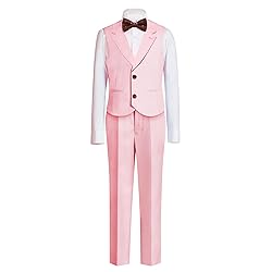 Marvelous World Boys' 5-Piece Formal Vest Suit
