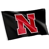 Desert Cactus University of Nebraska UN Flag - 3 x 5 Feet Cornhuskers Banner, Indoor/Outdoor Durable Fabric, 100% Polyester Design (Style Z)