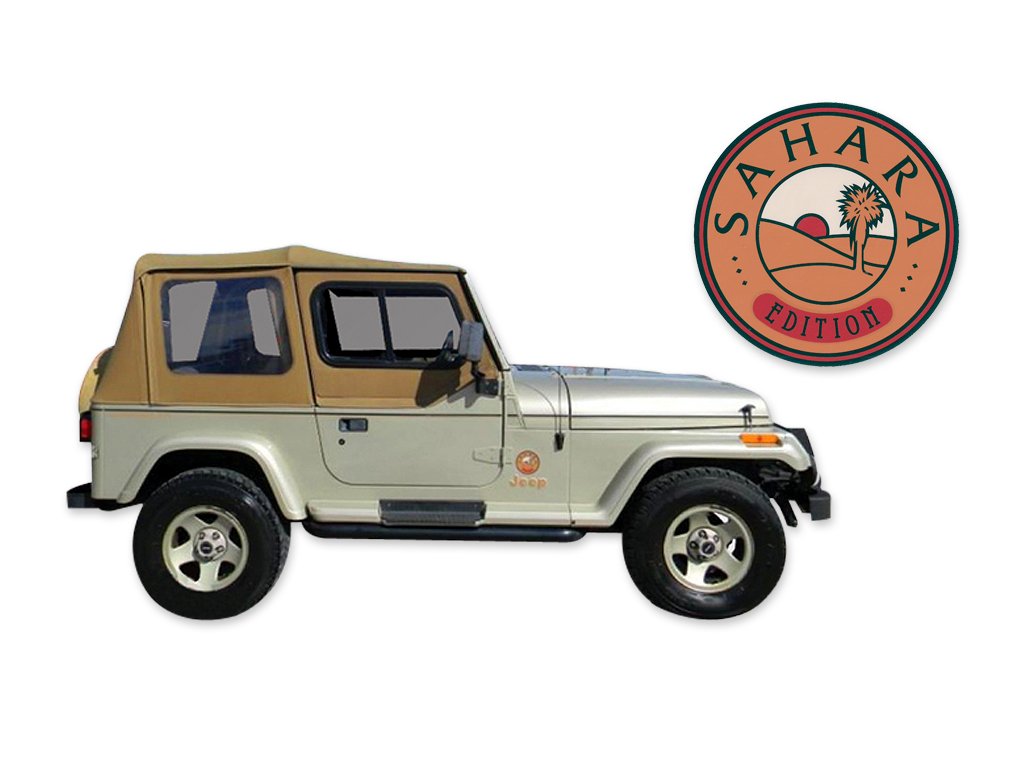 1992 1993 1994 Jeep Wrangler Sahara Edition YJ Decals