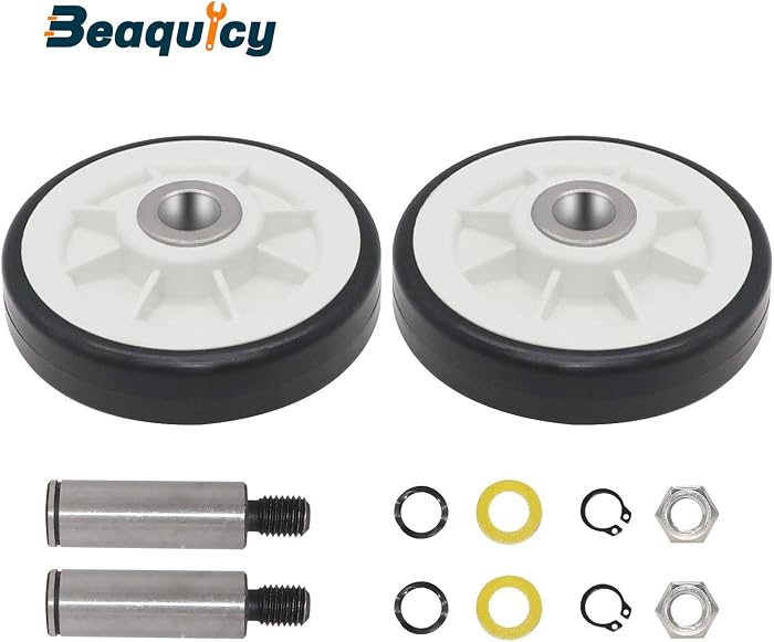 thumbnail image 2 of HQRP Dryer Drum Support Roller Kit For Admiral Whirlpool 3Z 4G AED AGD YAED Series – 349241T Replacement 2 of 6
