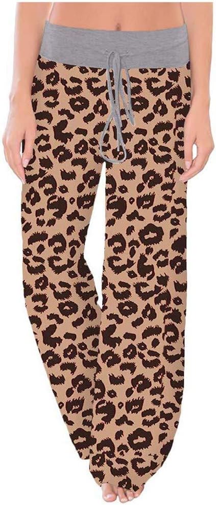 Yoga Lounge Wide Leg Pants for Womens, 2022 Summer Spring Plaid Floral Trousers Ladies Comfy Yoga Leggings