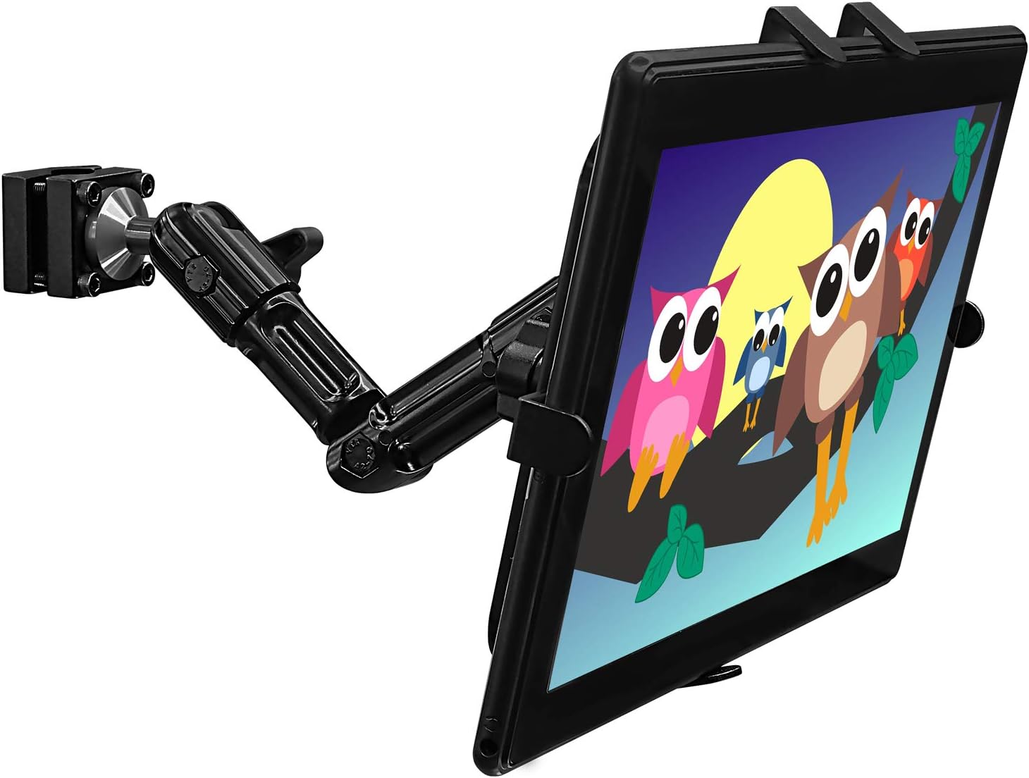 Mount-It! Premium Car Headrest Tablet Holder with Adjustable Arm | Heavy Duty Aluminum Car Tablet Mount for iPad 7, Galaxy Tab, Fire Tablets (MI-7310)