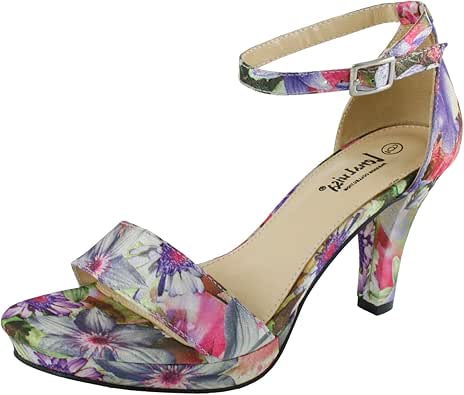 Amazon.com | LenaLuisa DSW-91 Floral Platform Heel, Purple, 7.5 | Sandals