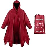 YILUYISHE Unisex Rain Poncho for Adults, Hooded Waterproof Raincoat Jacket for Hiking, Camping and Outdoor