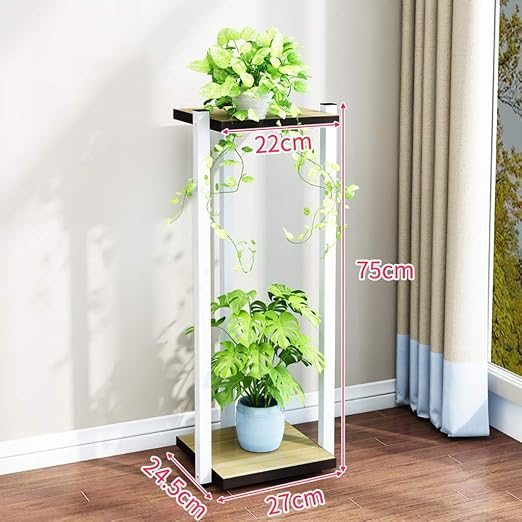 Puesto de plantas Soporte vertical de doble capa para macetas de ...