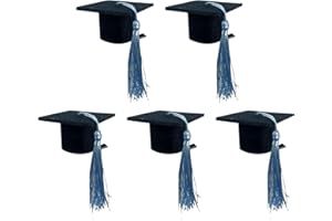 Graduation Cap Tassel Hair Clip, Mini Graduation Cap Hair Claw Clips for Women Girls, Doctoral Hat Headband, Thin Thick Short