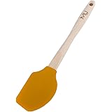 MIU France Silicone Spatula with Measurement Conversion Chart on Head, Persimmon
