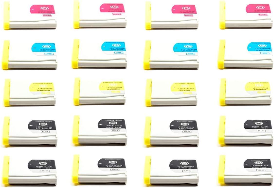 20 NANO Compatible Ink Cartridges for Brother LC51 LC-51 MFC 230C 240C 350C 440CN 465CN 3360C 5460CN 5860CN 665CW 685CW 845CW 885CW