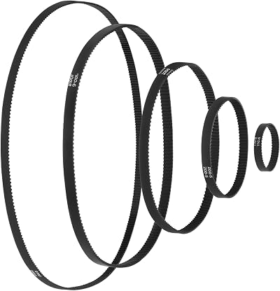 QWORK GT2 Timing Belt Closed Loop Rubber 6mm Width 3D Printer CNC Engraver