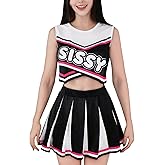 Littleforbig Unisex Sleeveless Loungewear Babydoll Cheer Sissy Croptop Bralette Set