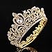Ollacy Gold Silver Crystal Heart Rhinestone Headband Crown for Cake Topper Party Wedding Princess Headpiece Tiara (Gold)