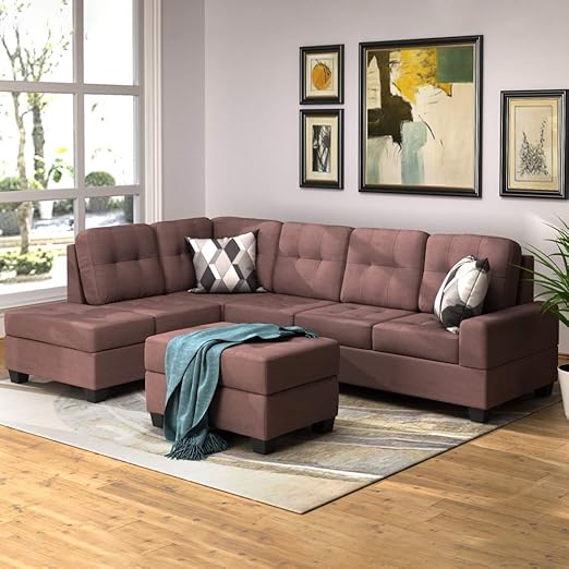 Amazon Com Romatpretty Couches 3 Piece Modern Reversible
