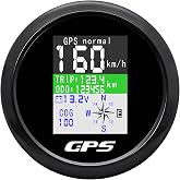 MAIMEIMI GPS Speedometer 3-3/8" 85mm Boat GPS Speedometer Odometer Waterproof White Antenna TFT Screen Digital MPH Knots Km/h for Boat Marine 9-33V Car