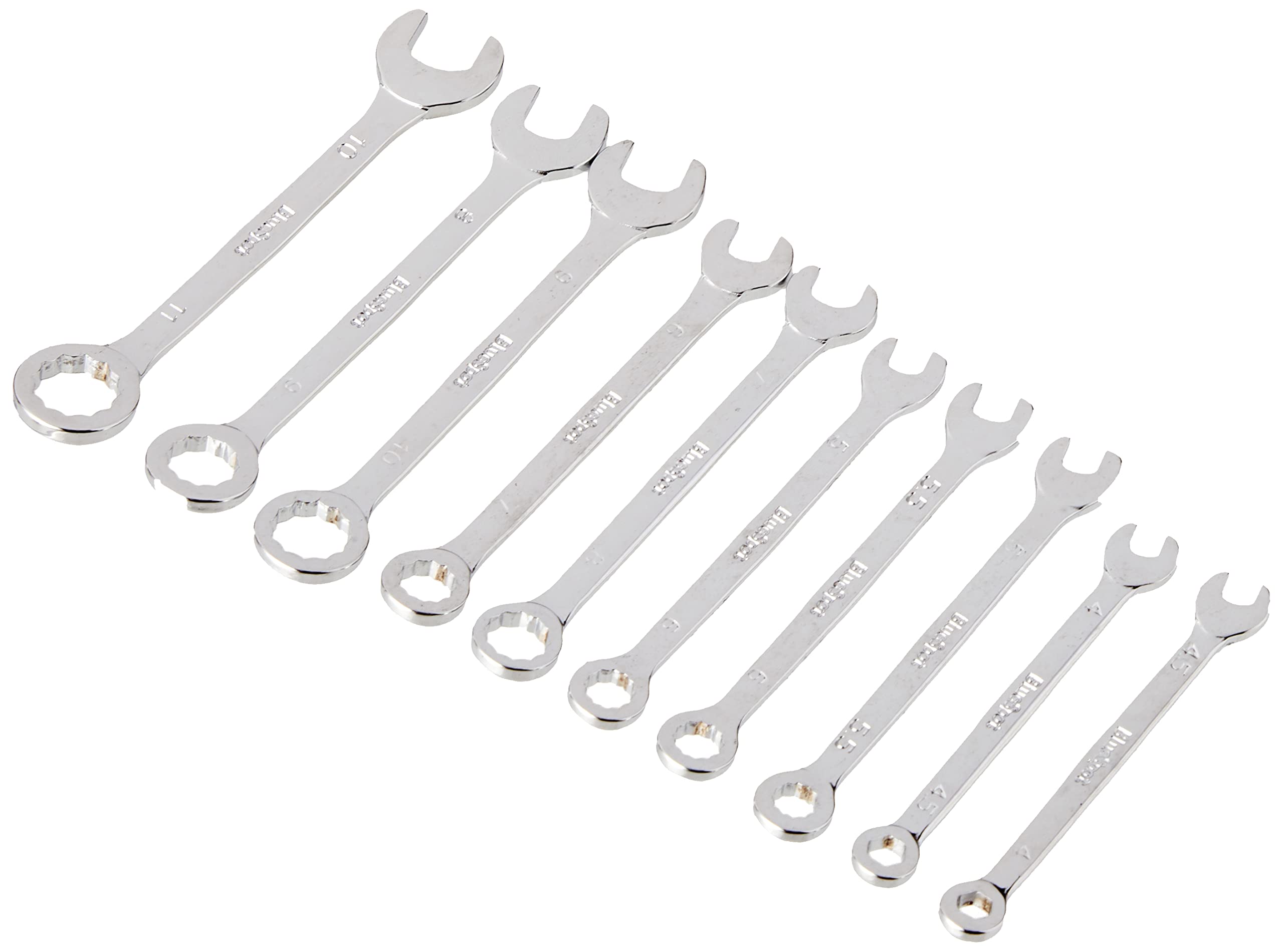 Blue Spot 4311 Micro Combination Spanner, Silver, Set of 10 Piece