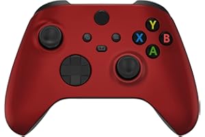 eXtremeRate Scarlet Red Replacement Shell for Xbox Series X & S Controller - Personalized Upgrade - Soft Touch Grip Custom Ga