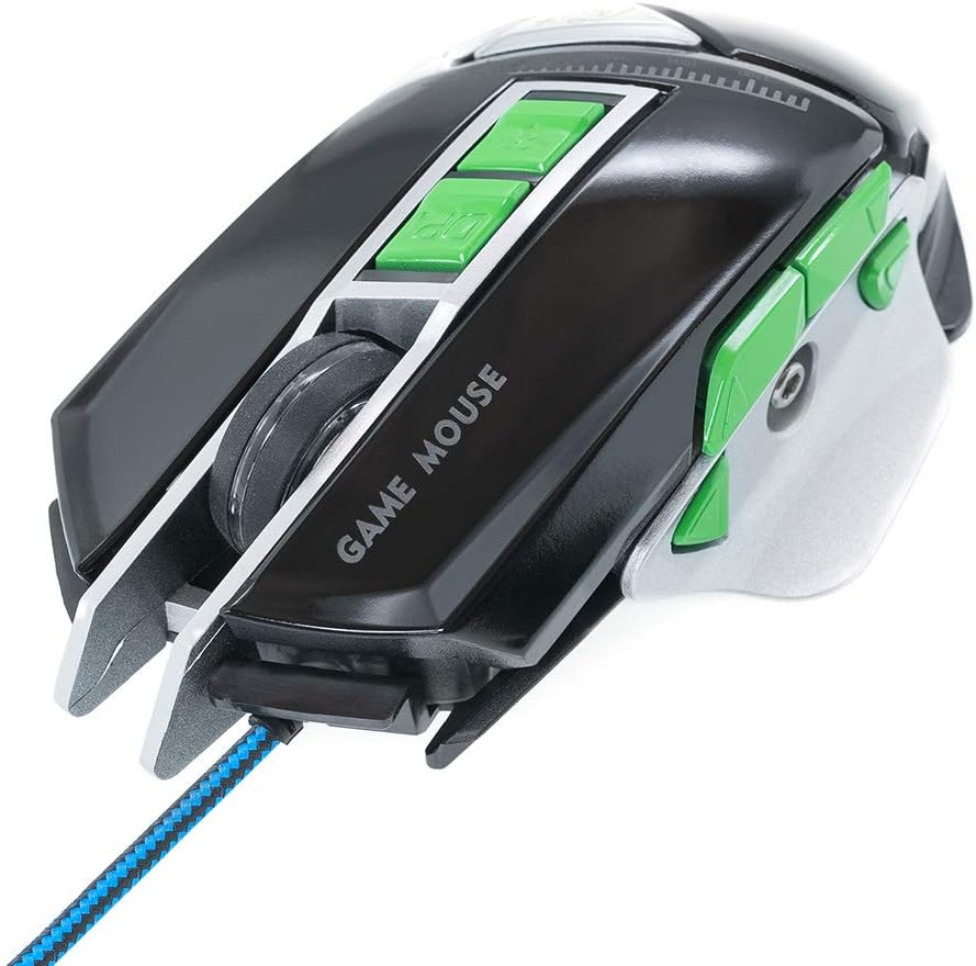 Duatec Gaming Mouse 9D 4000 DPI Performance Ergonomic Weights LED