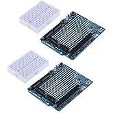 HiLetgo 2pcs UNO R3 Proto Shield Prototype Expansion Board with SYB-170 Mini Breadboard Based for Arduino UNO R3 ProtoShield