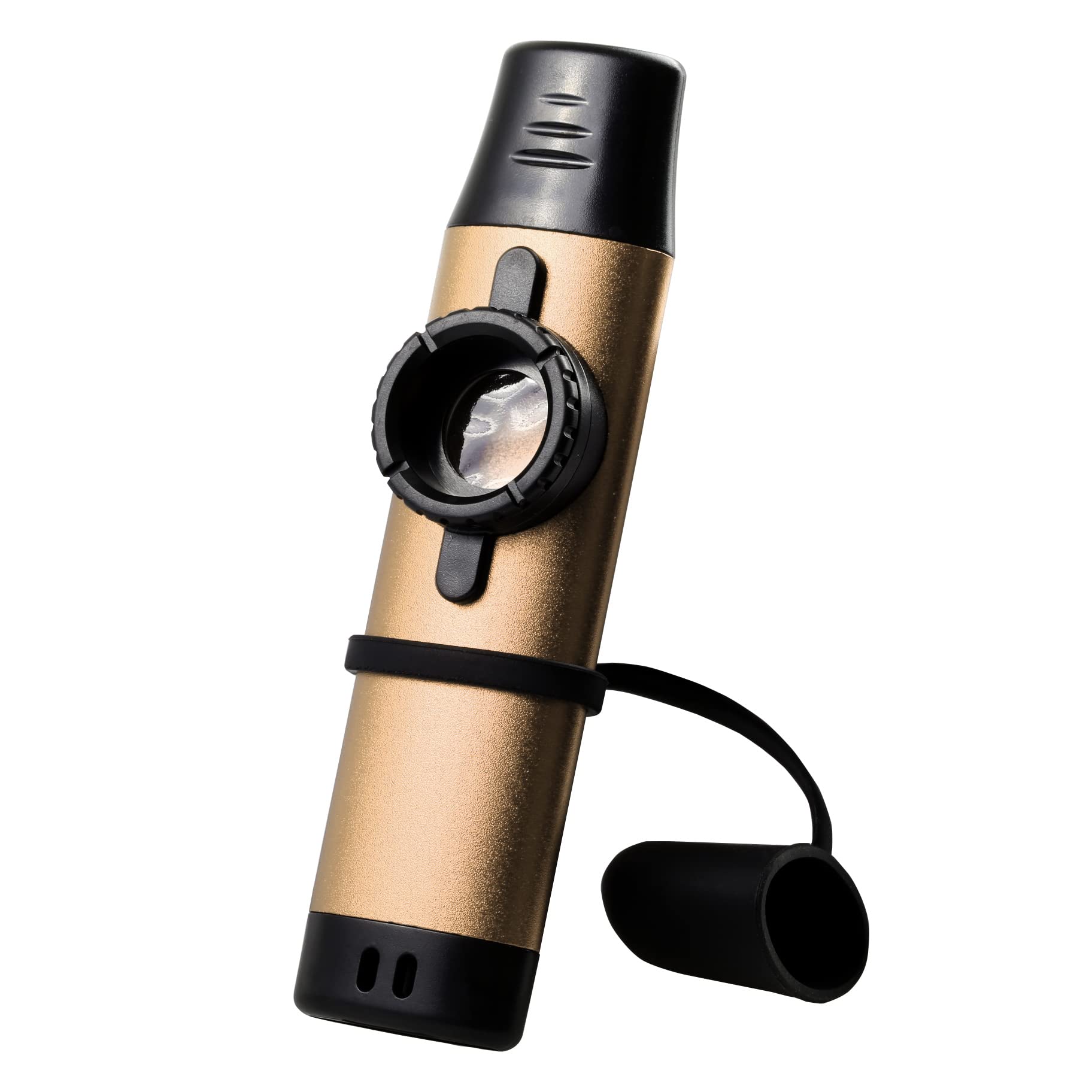 MEELAND Kazoo performance metal kazoo suitable for use with guitars, ukuleles and other instruments, niche easy to learn musical instruments kazoo /5 replacement flutes Includes/ (Gold)