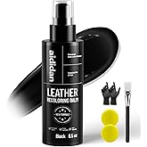 Black Leather Recoloring Balm, 8.5 oz Sofa Color Restorer & Paint, Faded Color Renewal & Repair Leather Balm Kit for Couches, Leather Furniture, Car Seats