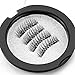 Magnetic Eyelashes 2 Pairs Dual Magnetic False Eyelashes No Glue 3D Reusable Fake Magnet Eyelashes 0.2MM Ultra Thin Handmade Fake lashes for Ultra Soft Natural Look Seconds to Apply (2 Pairs 8 Pieces)
