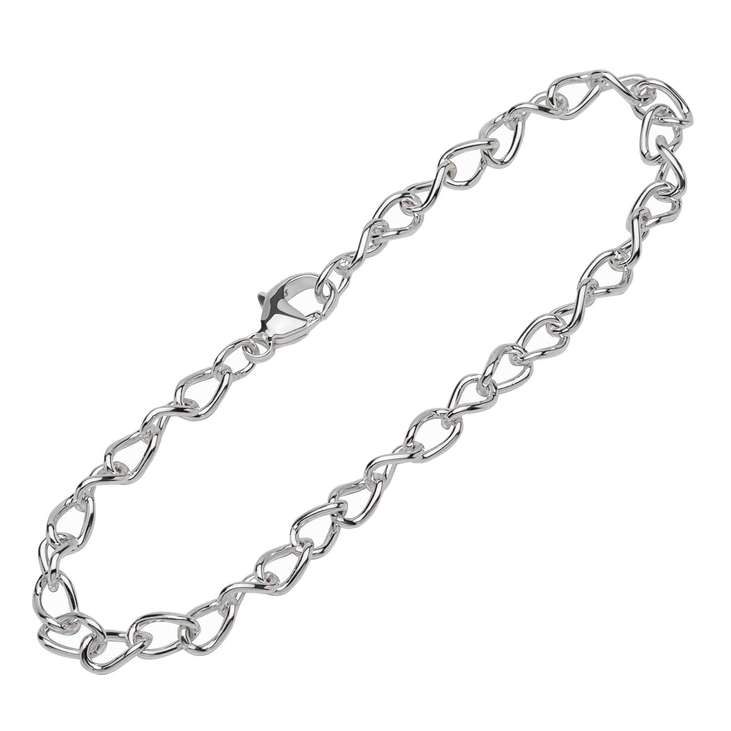 NKlaus bracelet 925 sterling silver 19cm curb chain ladies designer bracelet chain exquisite 12395