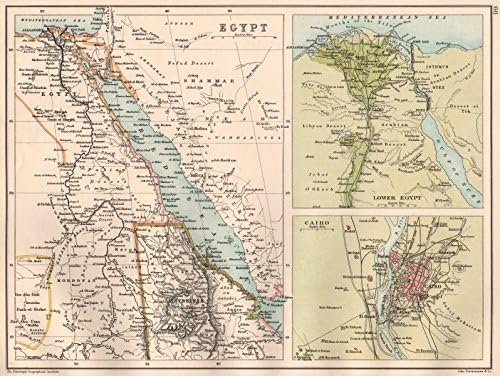 Amazon Com Lower Egypt Red Sea Nile Delta Arabian Coast Cairo