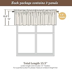 Chyhomenyc Sheer Valances for Windows 2