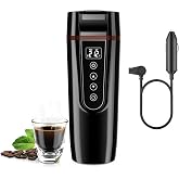 Car Electric Kettle for Travel : FVPE 12V/24V Small Electric Water Kettle, Multi-Temp Control 400 mL Portable Car Water Boiler for Brewing Coffee Tea,LCD Display 304 Stainless Steel Truck Heating Cup