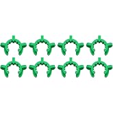 JCBIZ 8pcs 24mm Keck Clips Green #24 Plastic Lab Keck Clamps for 24/29 24/40 Joint Glass Standard Conical Interface Clip Ground Glass Joint Laboratory Accessory