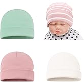 Bamery Cotton Baby Girl Hat Preemie Boys Beanie Newborn Hospital Hats Winter Infant Hats for Girls