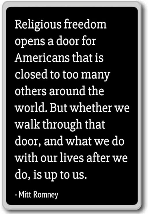 Imán para nevera con citas de Libertad Religiosa abre una puerta ...