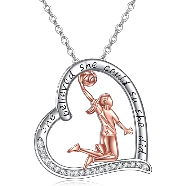 Basketball Necklace - Basketball Gift For Girls - Basketball Senior Gift - Girls Basketball Gifts - Hand Stamped Personalized