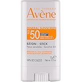 Eau Thermale Avène Sunscreen SPF 50 Face and Body Stick, Mineral Broad Spectrum UVA/UVB Sun Protection, Lightweight, Non-Come